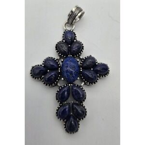 Lapis‎ Lazuli Cross Pendant #0278